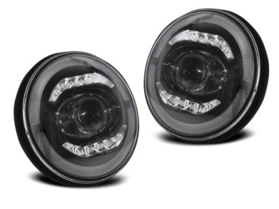 Ліхтарі  передні angel eyes led jeep wrangler 96-18 фото №1