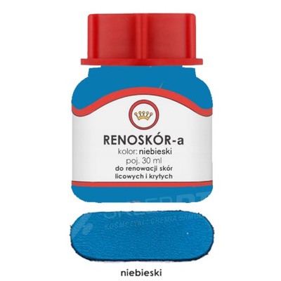 RENOSKÓR farba lakier do skóry skór NIEBIESKI 30ml