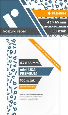 Koszulki Rebel 43x65 mm Mini USA Premium 100 szt