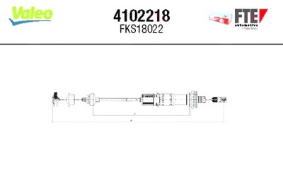 VALEO ТРОС ЗЧЕПЛЕННЯ TX 58010400 PEUGEOT 206 98> АВТОМАТ REG.