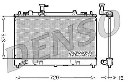 РАДИАТОР ВОДЫ DENSO DRM44011