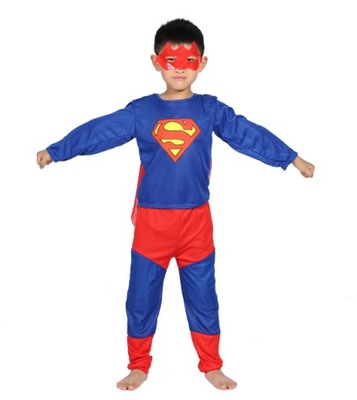 Superman strój kostium przebranie maska 110-124 M