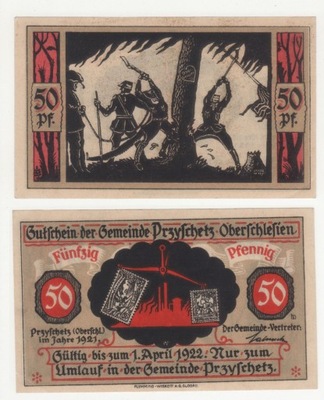 NT67. PRZYSIECZ PRZYSCHETZ 50 PF. 1 KWIETNIA 1922