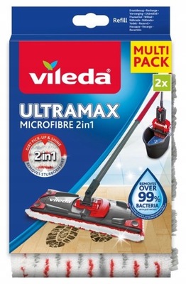 Vileda Wkład do mopa Ultramax 2w1 płaski 2 sztuki