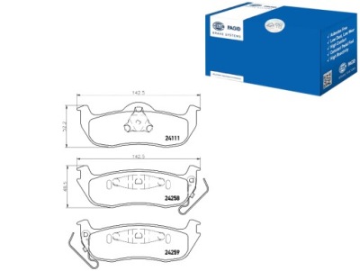 Hella pagid тормозные колодки тормозные jeep commander 5.7 v8 фото №1