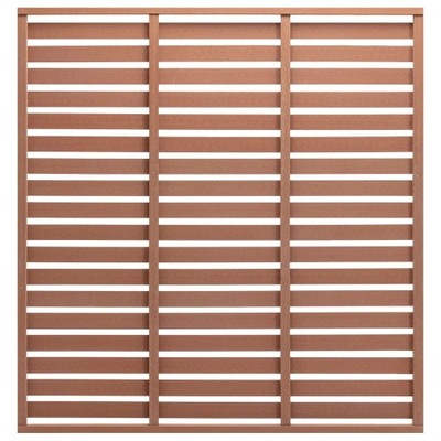 Panel ogrodzeniowy z WPC, 180x180 cm, brązowy
