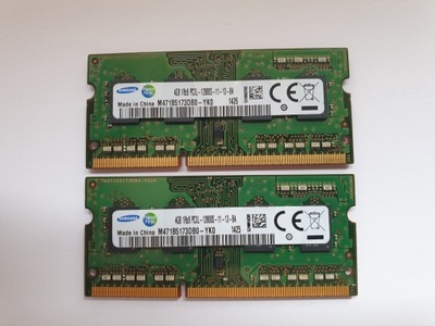 RAM DDR3 8GB 2x4GB DDR3 SODIMM PC3L 12800S 1600MHz