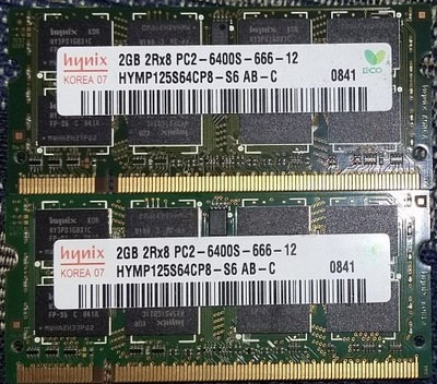 4GB Ram HYNIX PC2-6400, 800Mhz 2 Kości (2x2GB)