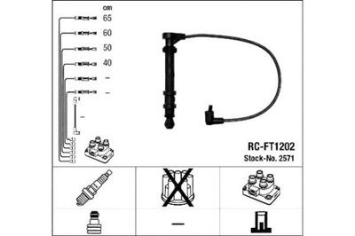 Ngk дроти запалювання fiat albea 1.6 178_ фото №1