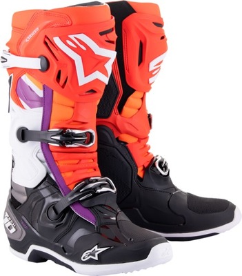 МОТОБОТЫ ALPINESTARS TECH 10 BLACK/RED/ORANGE/WH 10 - 44,5