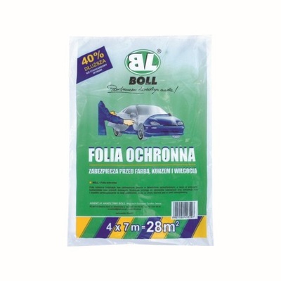 BOLL FOLIA OCHRONNA HDPE GRUBOŚĆ 0,007MM 4M X 7M (28 M2) / / KARTON 40SZTUK