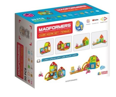 MAGFORMERS Klocki magnetyczne Cube House Pingwin