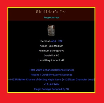 D2R Diablo 2 Resurrected Ladder Skullders Ire MF
