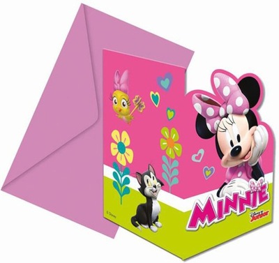 ZAPROSZENIA MINNIE - 6 szt