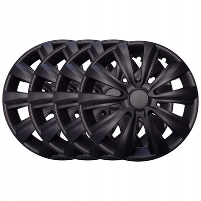 WHEEL COVERS 14 FOR HYUNDAI I20 I30 SONATA GETZ ATOS ACCENT BLACK MATTE  