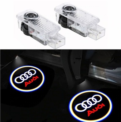 AUDI DIODO LUMINOSO LED LOGOTIPO HD PROYECTOR A3 A4 A5 A6 A8 Q3 Q5 Q7  