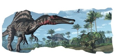 Naklejki na ścianę szafkę Dinozaury DINO Jurassic