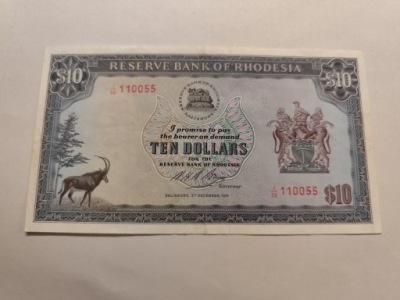 Rodezja - 10 dolarów - 1975 - rzadki