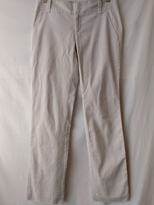 Spodnie bawełniane w drobne prążki - 38