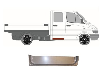 Vw lt 1996- двері права задня нижній фото №1