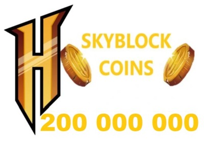 MINECRAFT HYPIXEL SKYBLOCK 200 000 000 COINS MONET