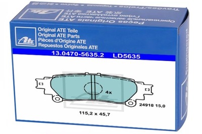 Тормозные колодки тормозные задняя ate do lexus rx 350 фото №1
