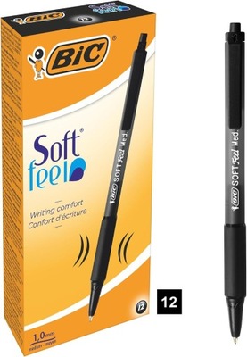 DŁUGOPIS SOFT FEEL CZARNY (12 SZT)