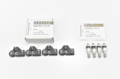 4 PIEZAS SENSOR DE PRESIÓN NEUMÁTICOS TPMS 5Q0907275B SKODA OCTAVIA 3 SUPERB 3 YETI  