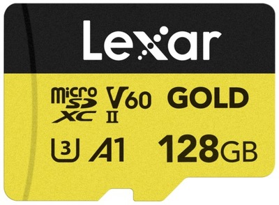 Lexar microSDXC Gold 128GB UHS-II U3 V60 A1 R 280MB/s W 100MB/s