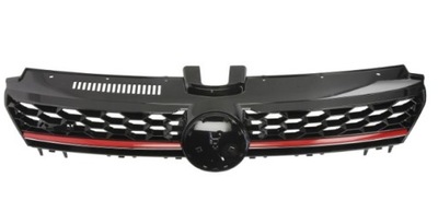 Vw golf vii решітка радіатора решітка радіатора gti czarny/czerwony фото №1