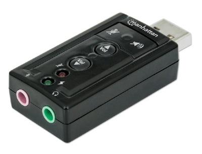 MANHATTAN KARTA DŹWIĘKOWA 3D 7.1 AUDIO NA HI-SPEED USB 2.0
