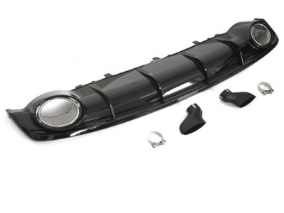 Диффузор do audi a7 c7 14-18 глянцевый black sport фото №1