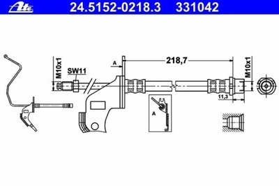 CABLE DE FRENADO FLEXIBLES OPEL OPEL ASTRA H 04- LT  