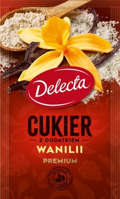 DELECTA Cukier waniliowy z prawdziwą wanilią 12 g