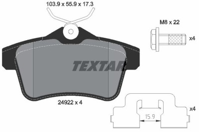 TEXTAR 2492201 КОЛОДКИ ГАЛЬМІВНІ