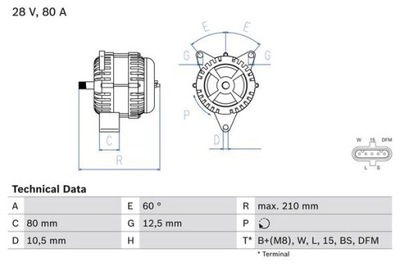 BOSCH 0 986 048 100 ГЕНЕРАТОР РЕСТАВРИРОВАНЫЙ