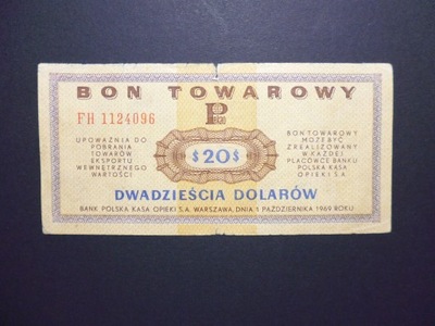 B1072. 20 Dolarów Pewex ładny.