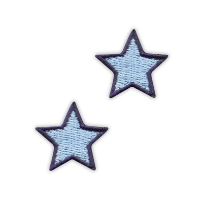 Naszywki Zestaw 2 Małych Gwiazdek - błękitne- HAFT