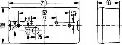 (2VP 006 040-111) LAMPA TYŁ L (P21W/R10W, 12/24V,