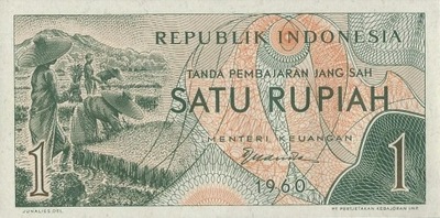 Indonezja - 1 Rupia - 1960 - P76 - St.1