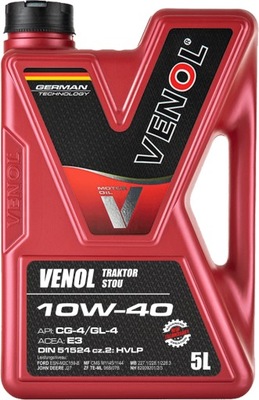 VENOL TRAKTOR STOU CG 4 GL 4 HVLP 10W-40 5L ACEITE MULTIGUNCIONAL  