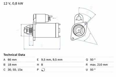 BOSCH СТАРТЕР SUZUKI LJ80 SAMURAI SJ410 0.8 1.0 01.80-12.04