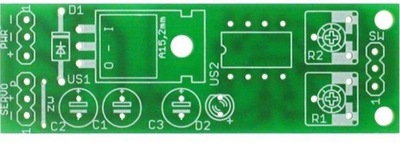 Sterownik serwomechanizmu, AVT1605 PCB+ uP