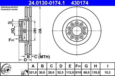 2X DISCO DE FRENADO AUDI PARTE DELANTERA A6 4,2 QUATTRO 98-05 24.0130-0174.1  