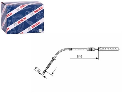 ТРОС ТОРМОЗНОЙ РУЧНОГО ЗАД L МИНИ F55 F56 F57 1.2-2.0D 09.13- BOSCH