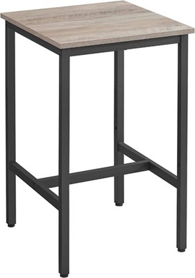 Stół kuchenny Songmics kwadratowy czarny 60 x 60 x 90 cm