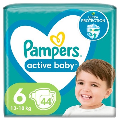 Pieluszki Pieluchy Pampers Active Baby 6 44 szt.