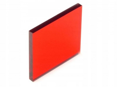 Filtr czerwony transparentny 150x65, d=3mm