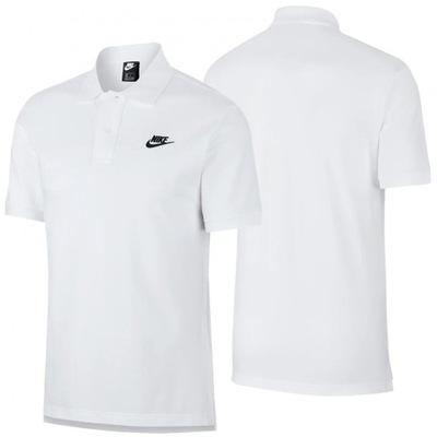 Nike koszulka polo męska polówka biała bawełna CJ4457-100 L
