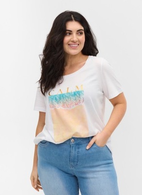 ZZ1 ZIZZI BLUZKA T-SHIRT Z NADRUKIEM 44 46